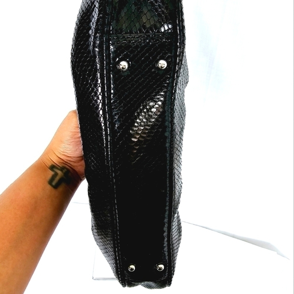 Banana republic Black/Bronze Litmus Color Leather Baguette Shoulder Bag - Picture 4 of 10